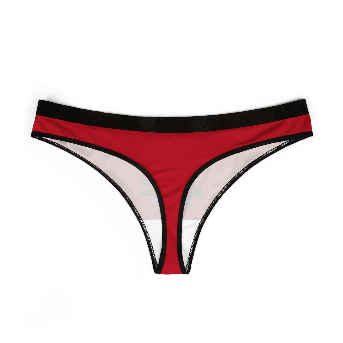 Not All Beavers Are Hairy - Red - Women's Thongs (AOP)