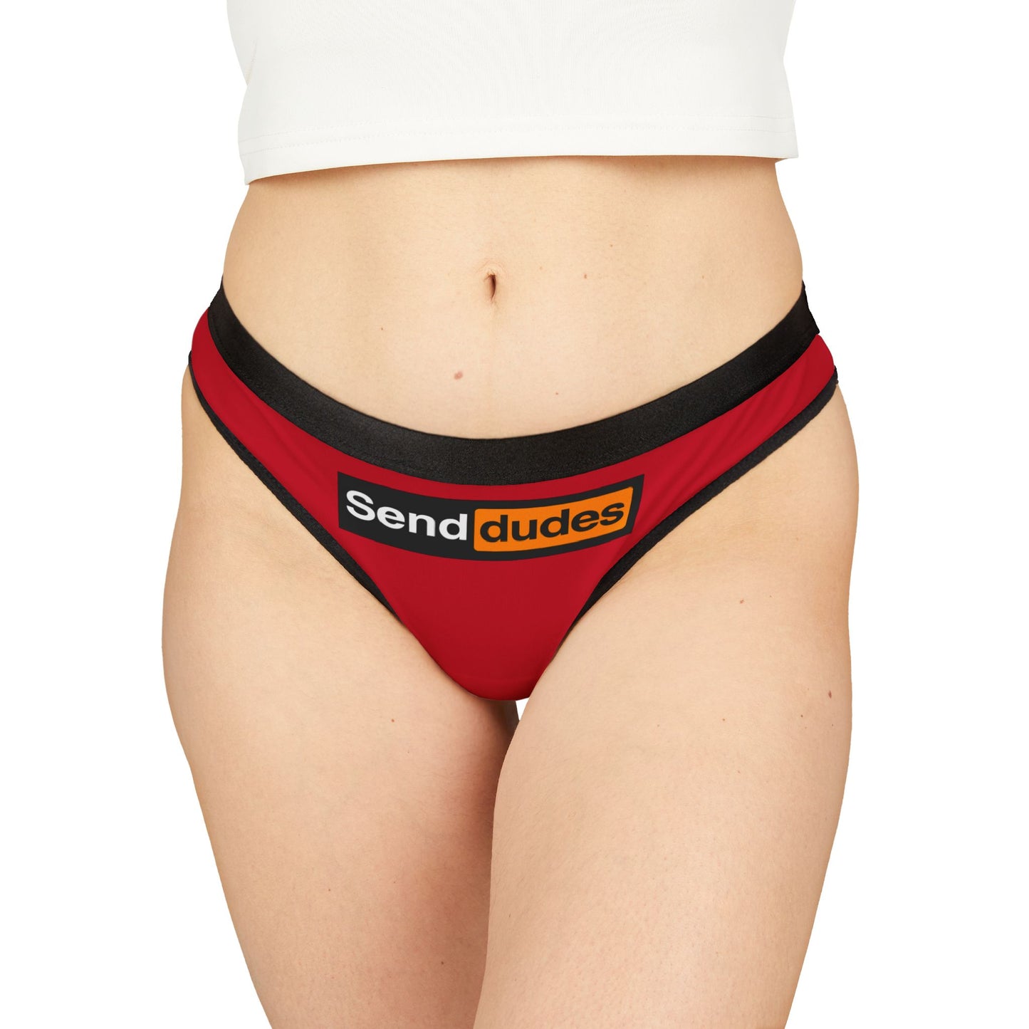 Send Dudes - Red - Women's Thongs (AOP)