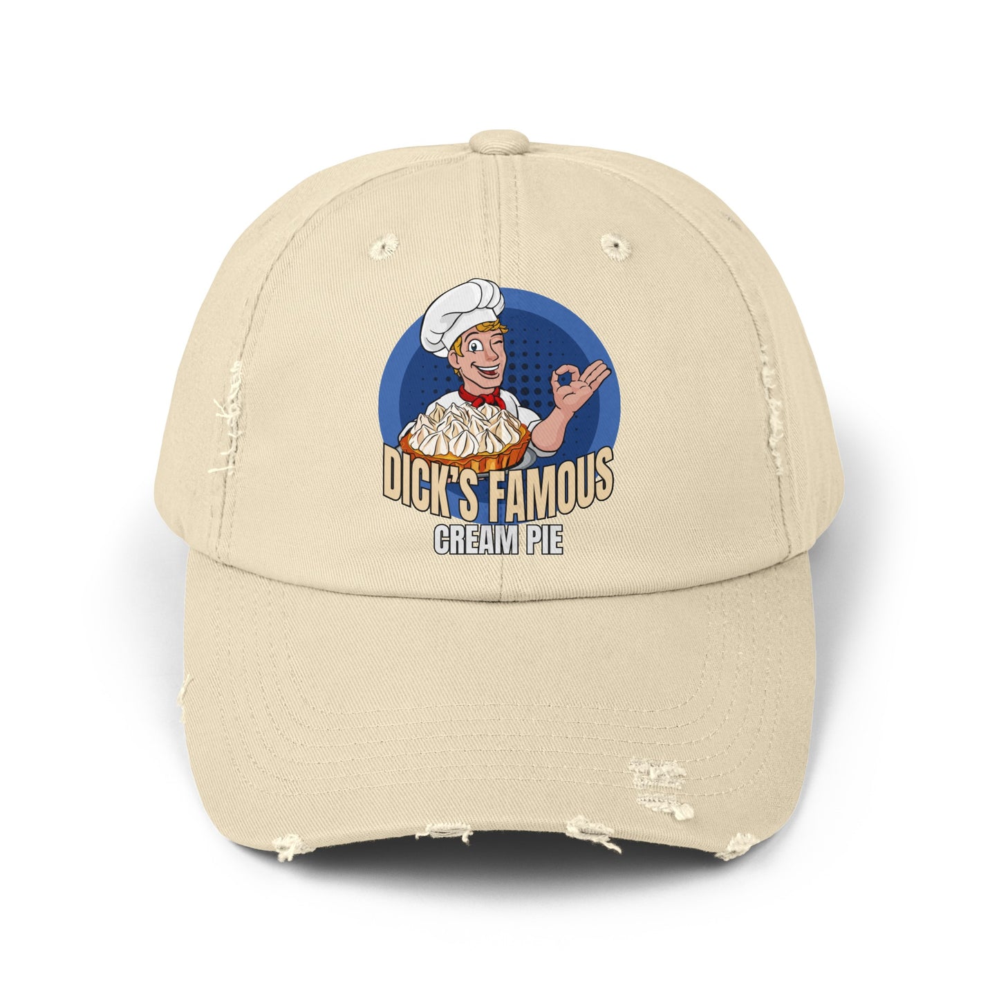 Dick's Famous Cream Pie - Funny Unisex Distressed Cap
