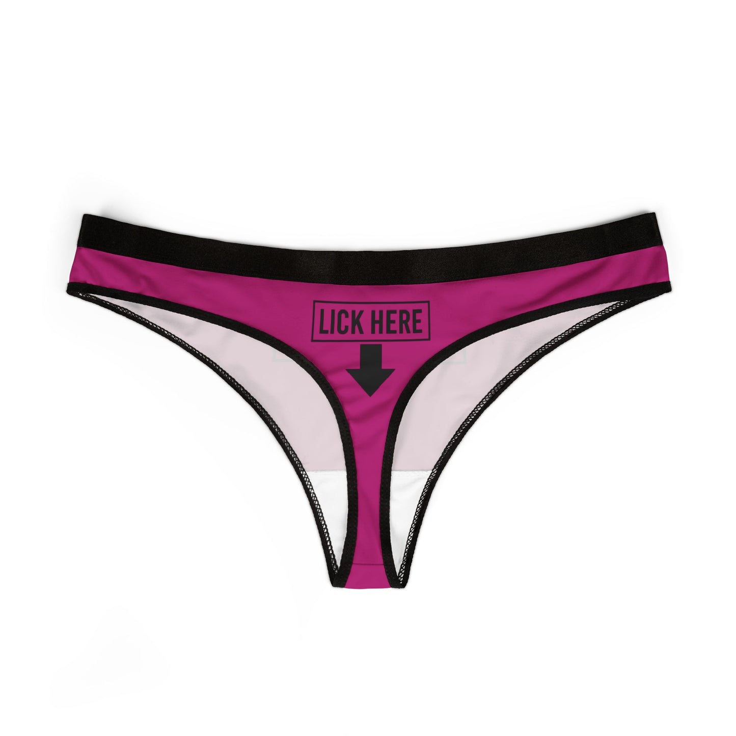 Lick Here - Front and Back - Women's Thongs (AOP)