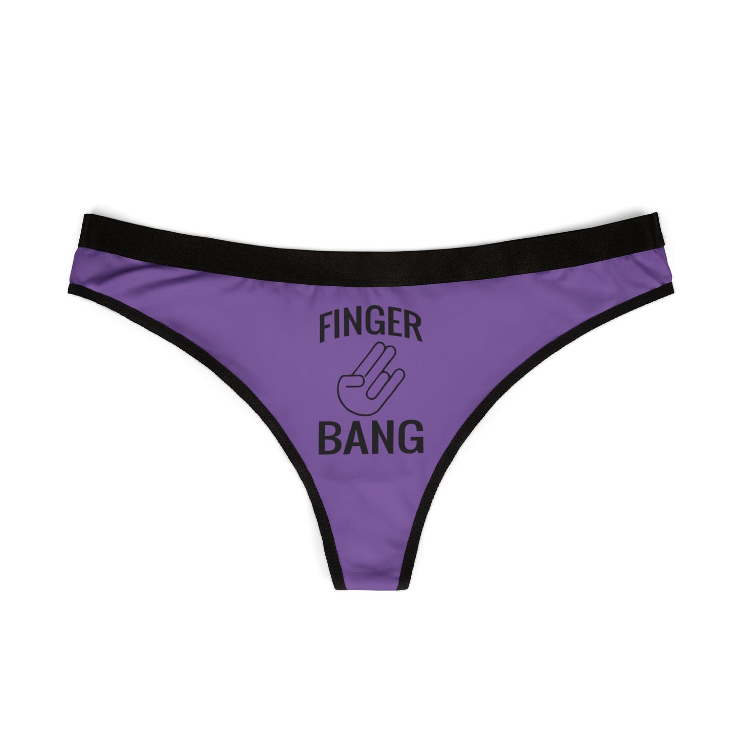 Finger Bang - Light Purple - Women's Thongs (AOP)