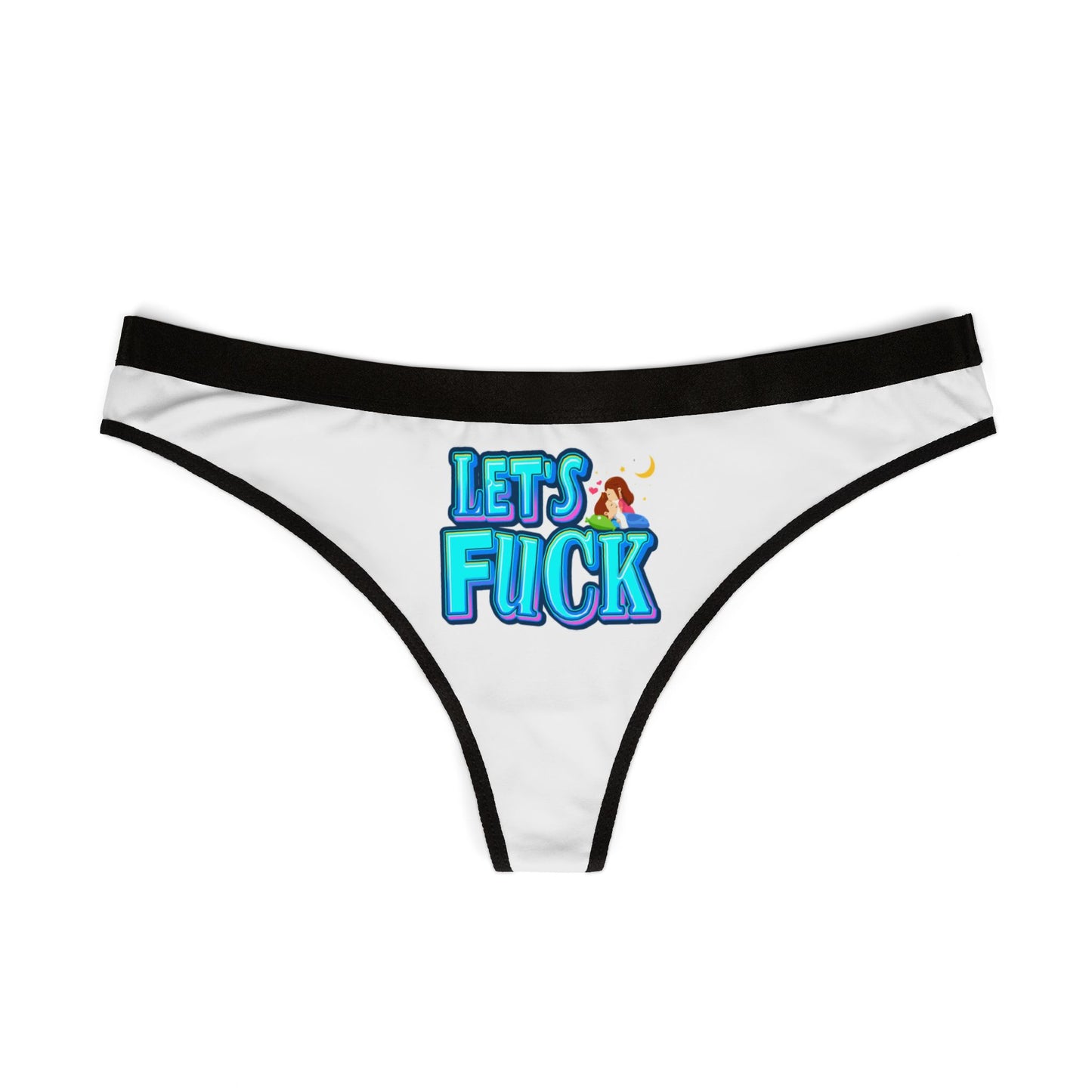 Let's Fuck - White - Women's Thongs (AOP)