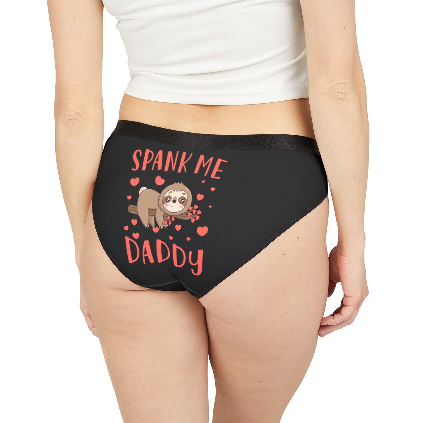 Spank Me Daddy - Black - Rear- Women's Underwear (AOP)
