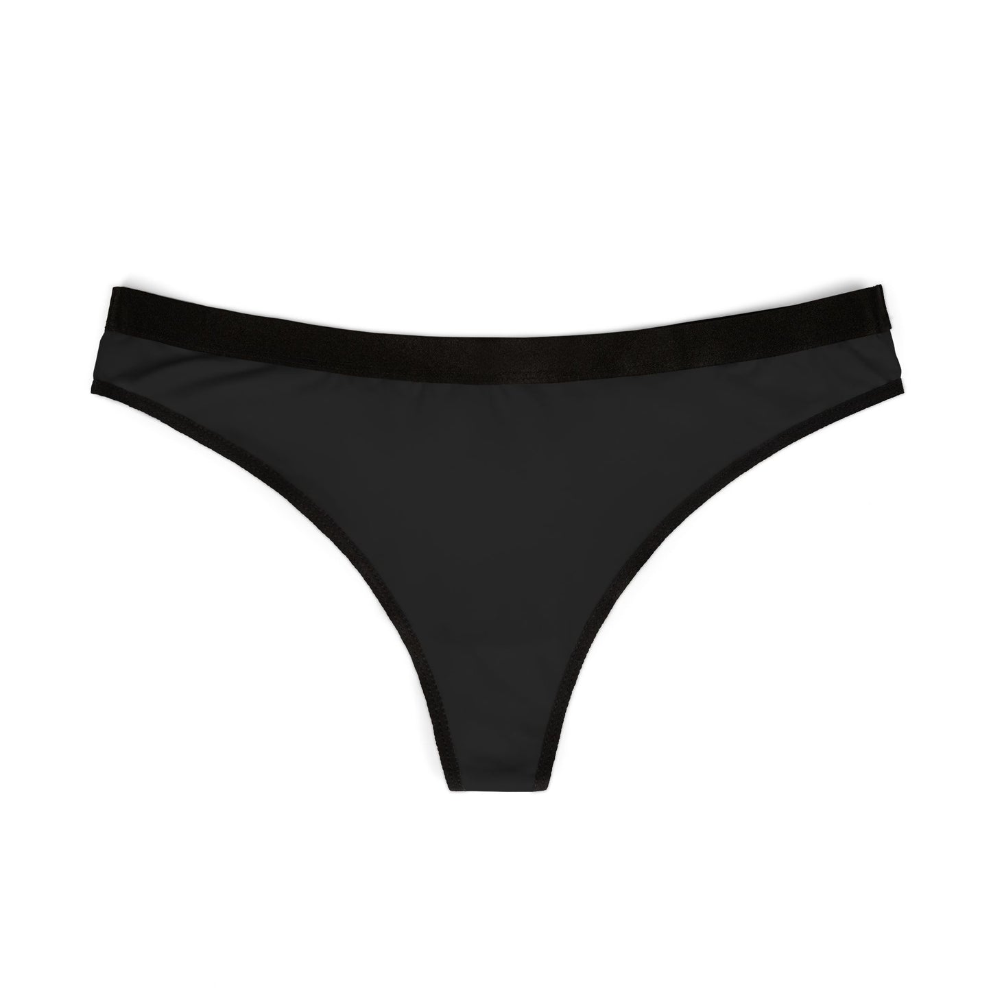 Spank Me Daddy - Black - Rear - Women's Thongs (AOP)
