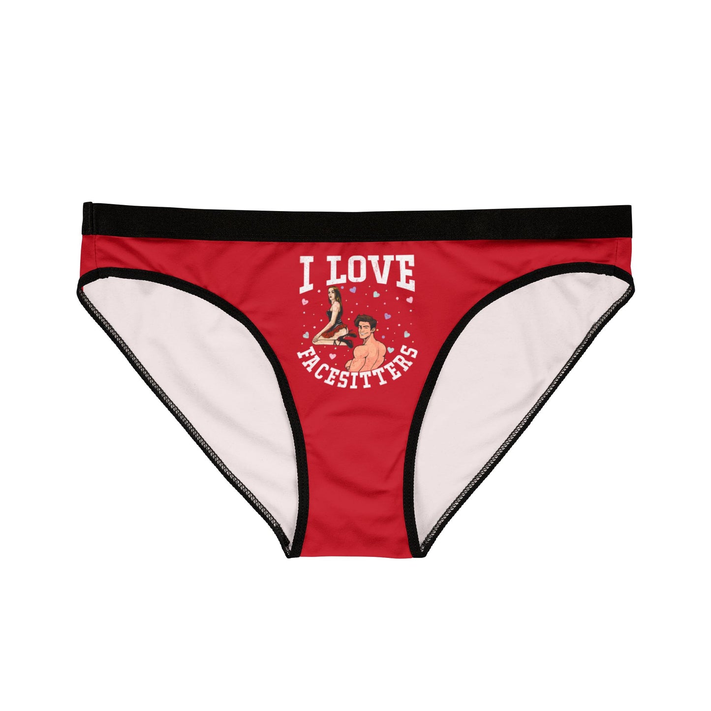 I Love Facesitters - Red - Women's Underwear (AOP)