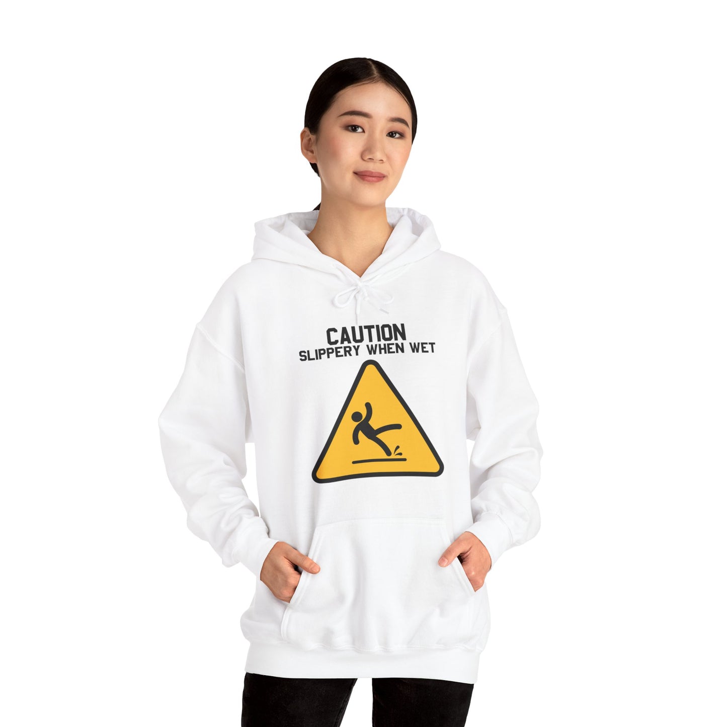 Caution Slippery When Wet - Unisex Heavy Blend Hoodie