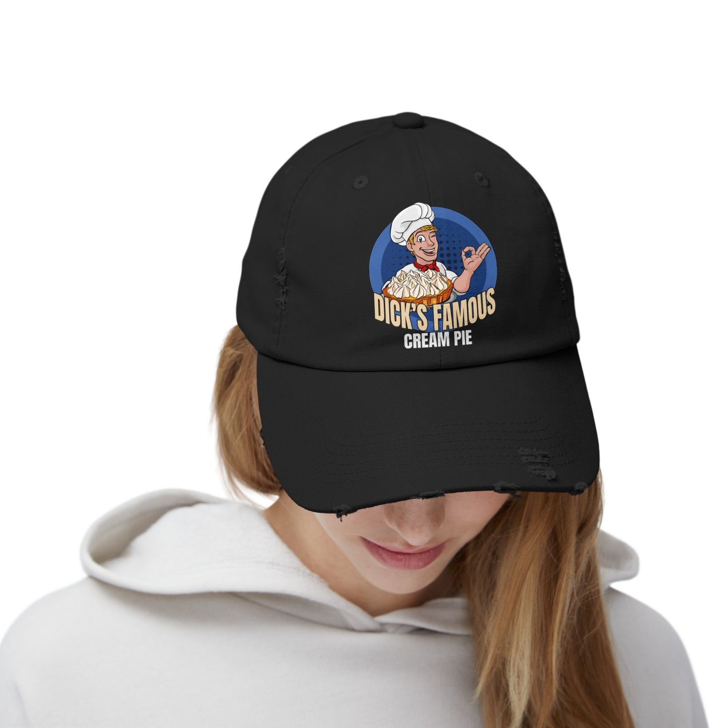 Dick's Famous Cream Pie - Funny Unisex Distressed Cap