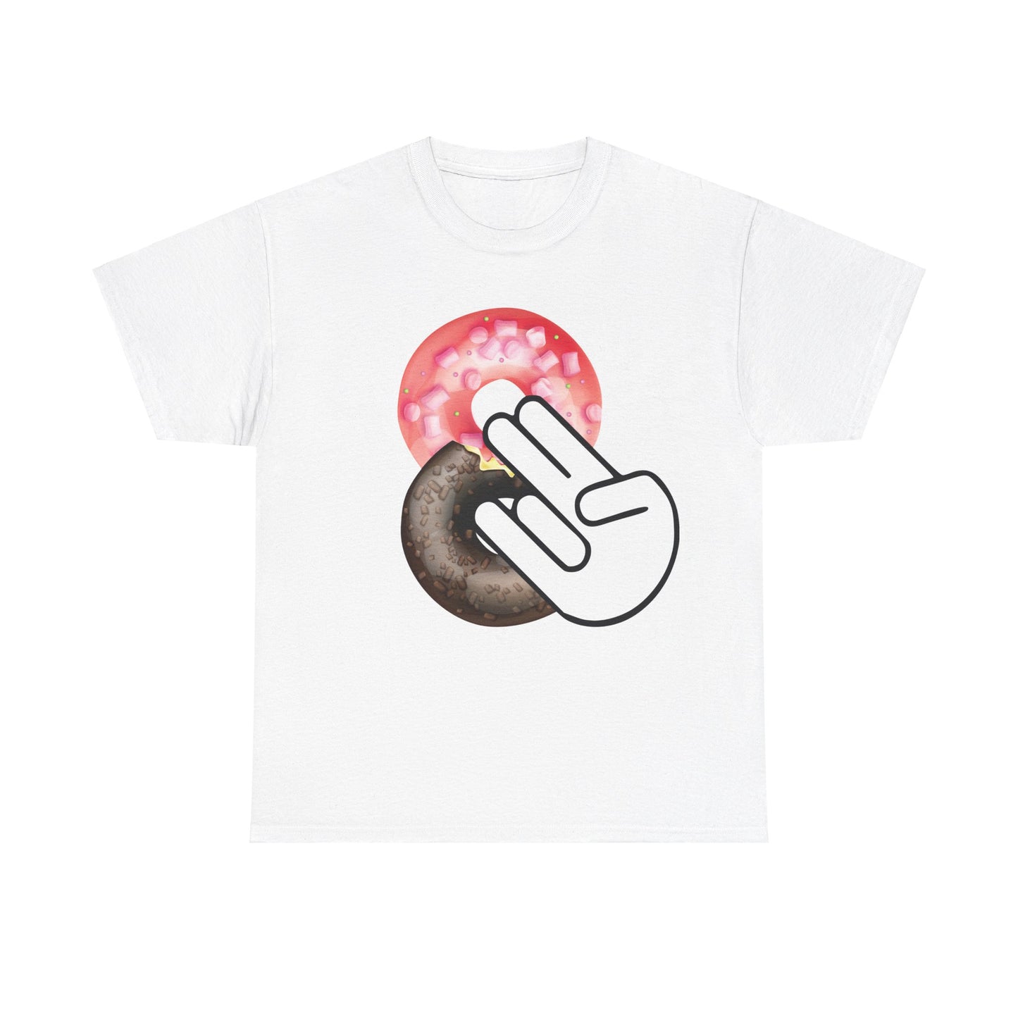 Two In The Pink One In The Stink Doughnuts - Funny Unisex Heavy Cotton Tee