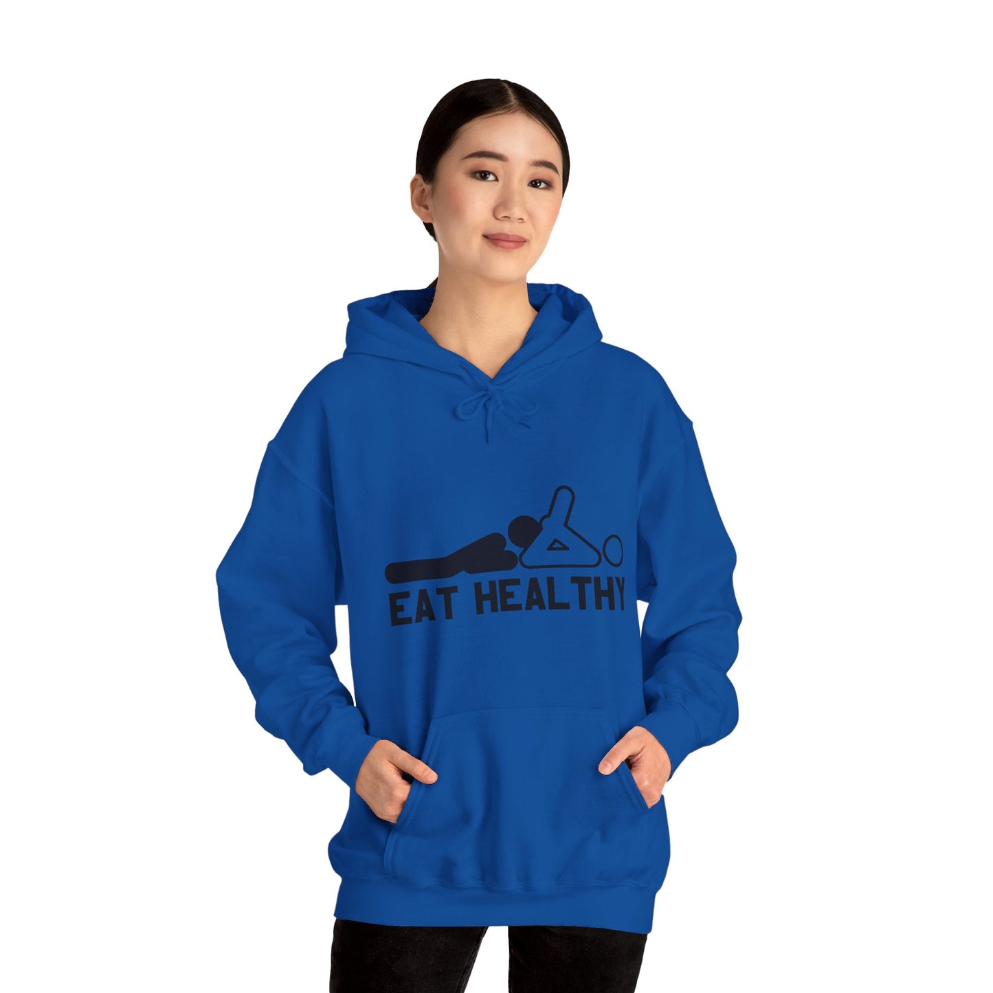 Eat Healthy - Funny Unisex Heavy Blend Hoodie