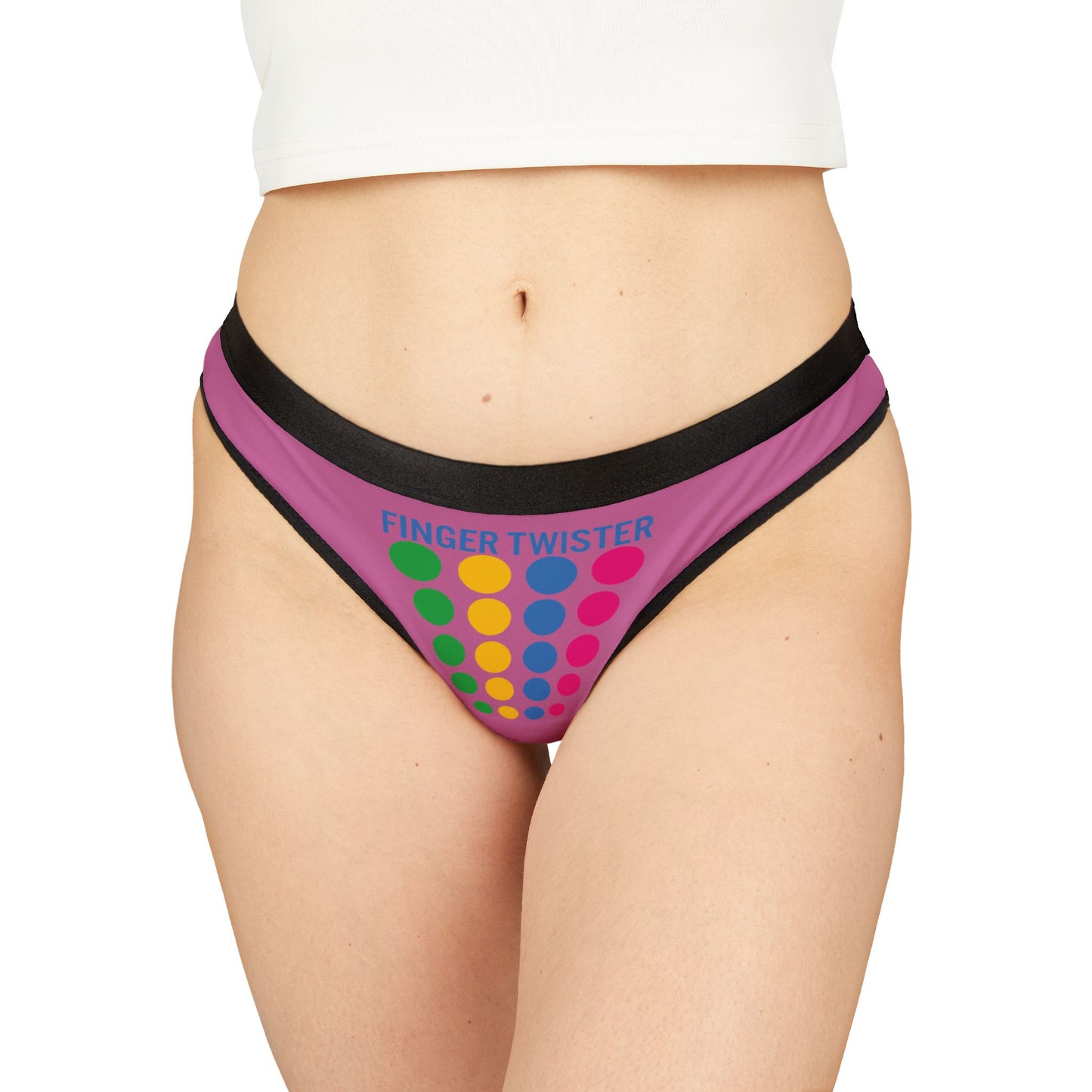 Finger Twister - Light Pink - Women's Thongs (AOP)