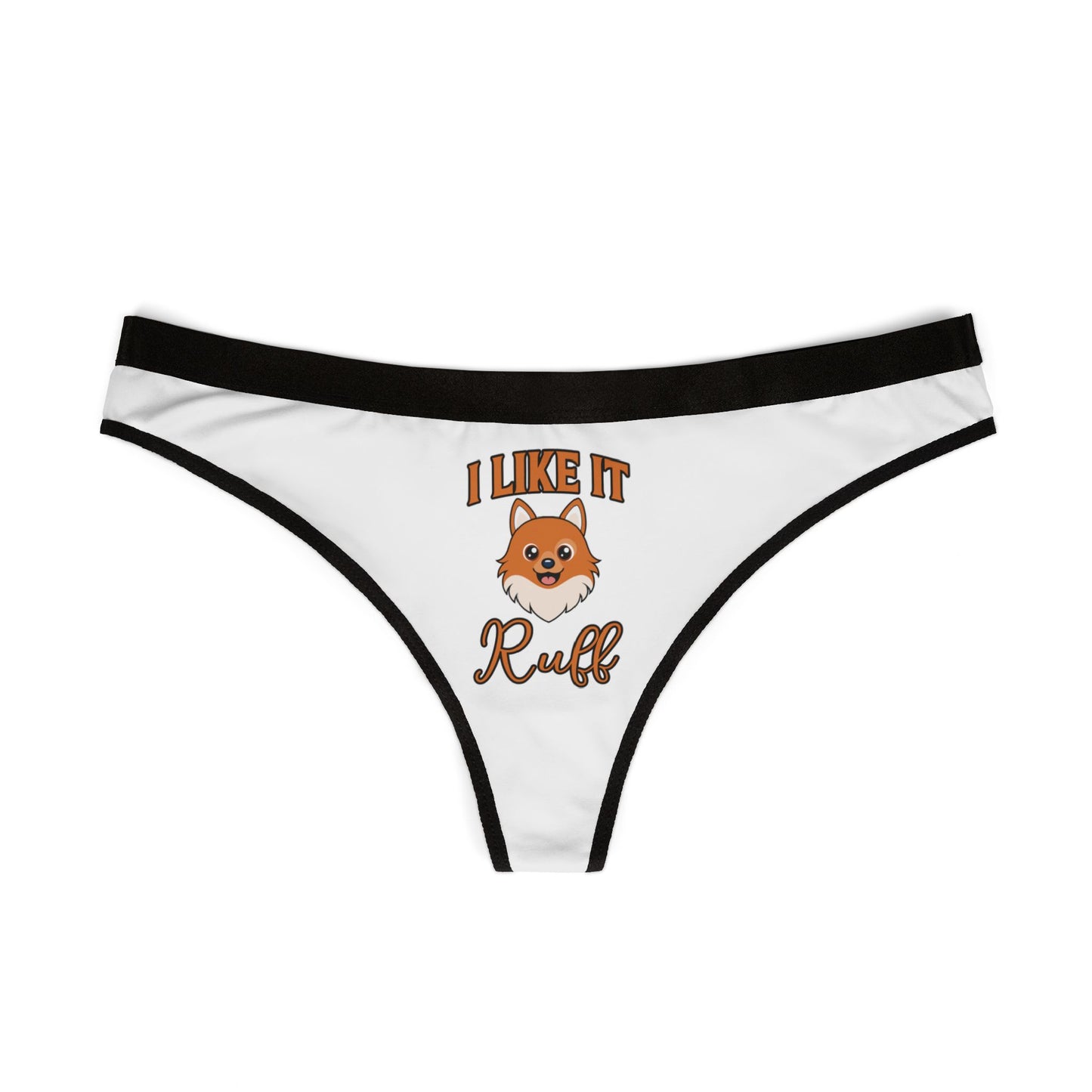 I Like It Ruff - White - Women's Thongs (AOP)