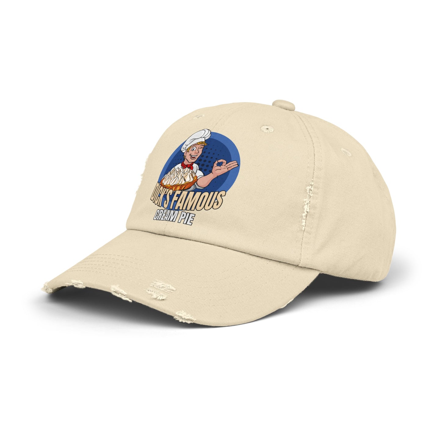 Dick's Famous Cream Pie - Funny Unisex Distressed Cap
