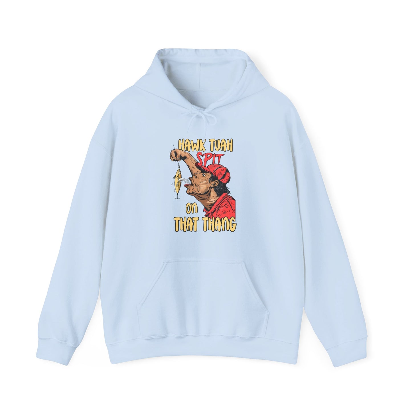 Hawk Tuah Spit On That Thang - Guy Spitting on Lure - Unisex Heavy Blend Hoodie