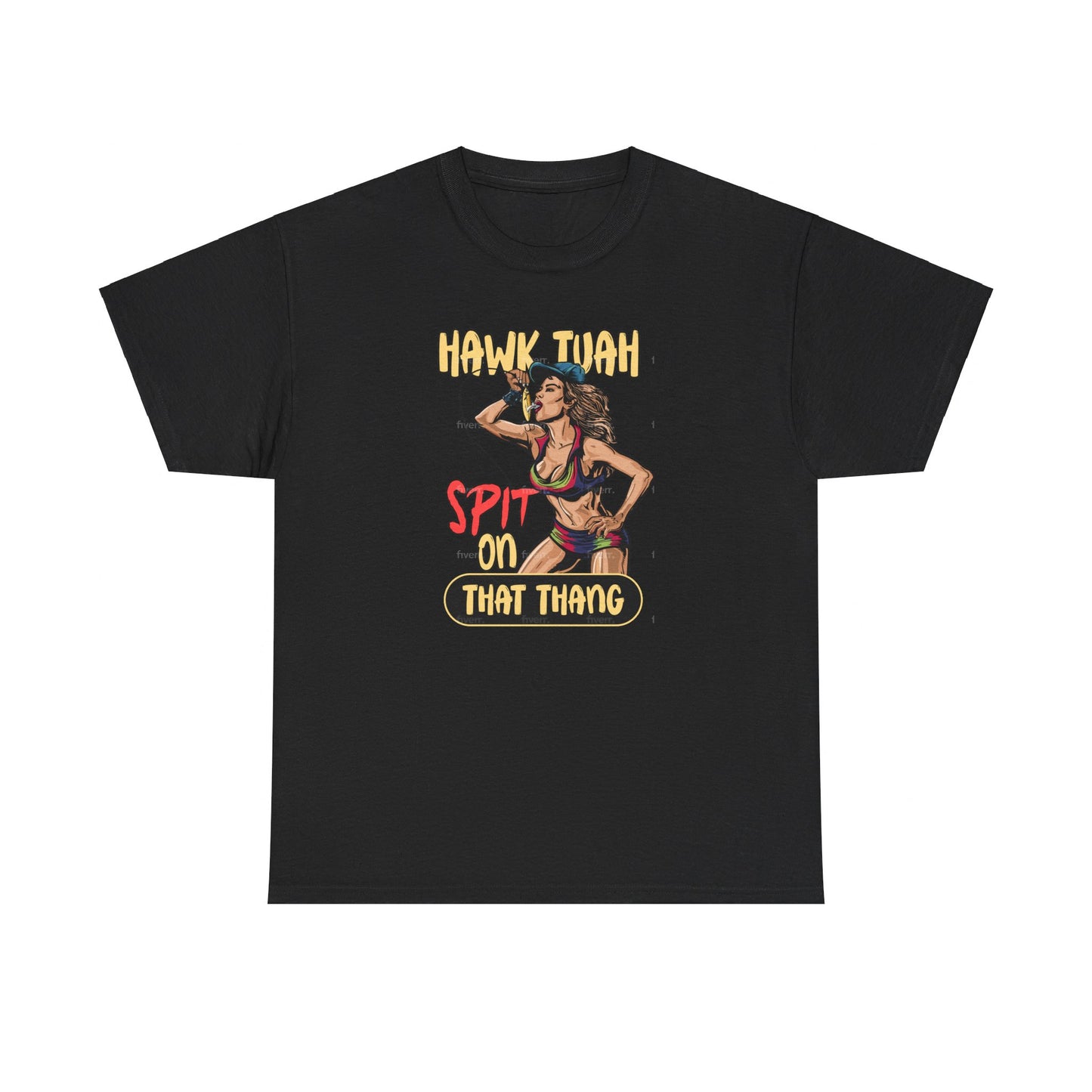 Hawk Tuah Spit on That Thang - Woman Spits on Fishing Lure - Unisex Heavy Cotton Tee