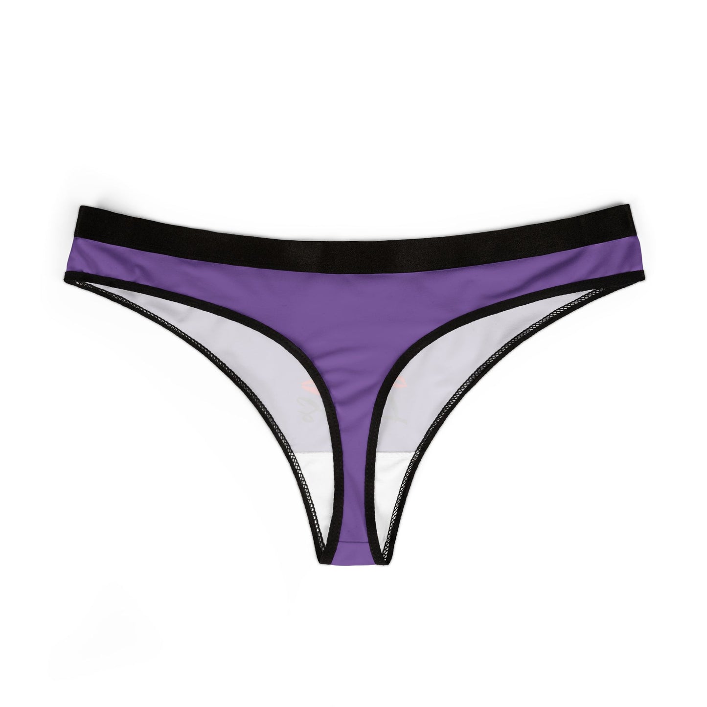 Kiss These Lips - Light Purple - Women's Thongs (AOP)