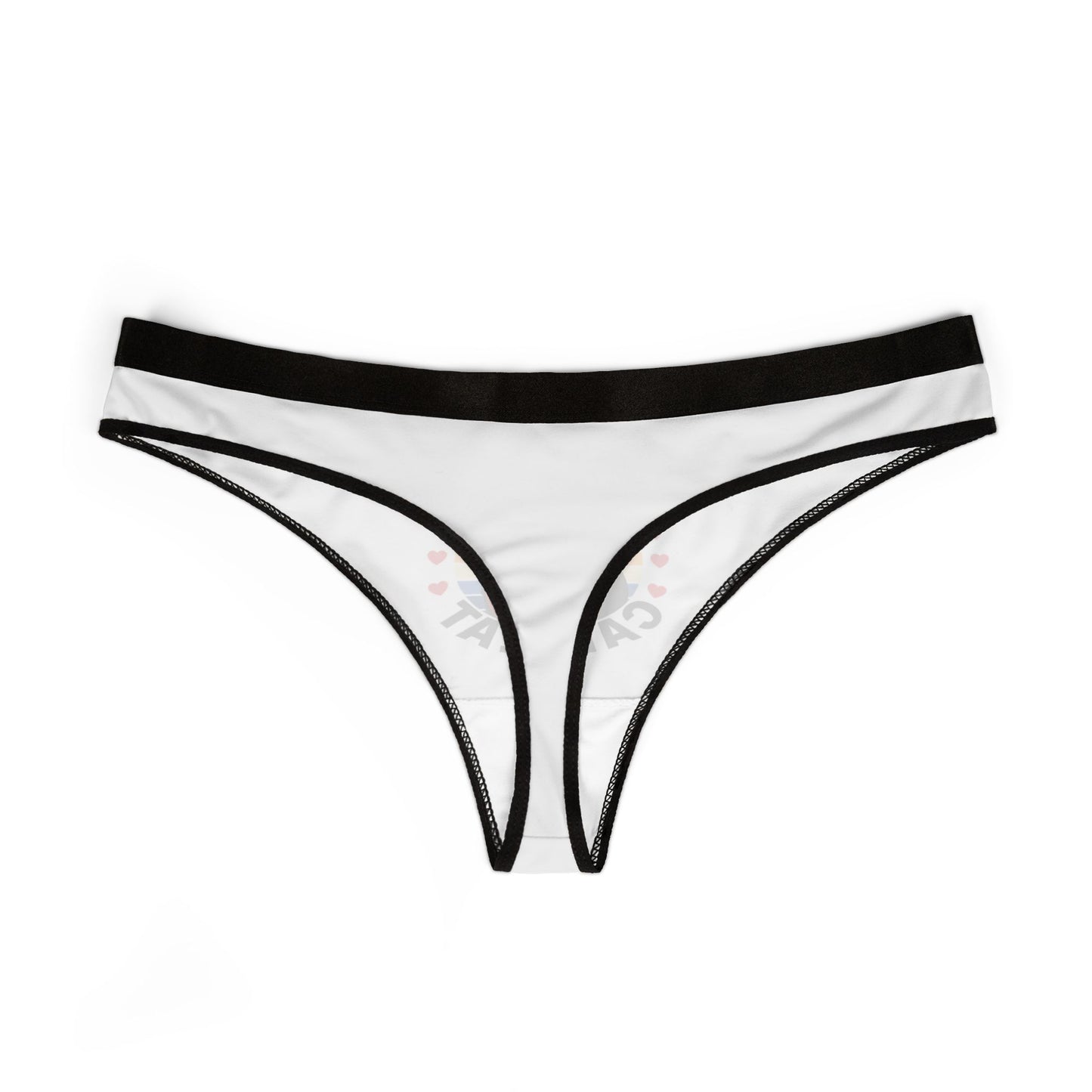 All You Can Eat - White - Women's Thongs (AOP)
