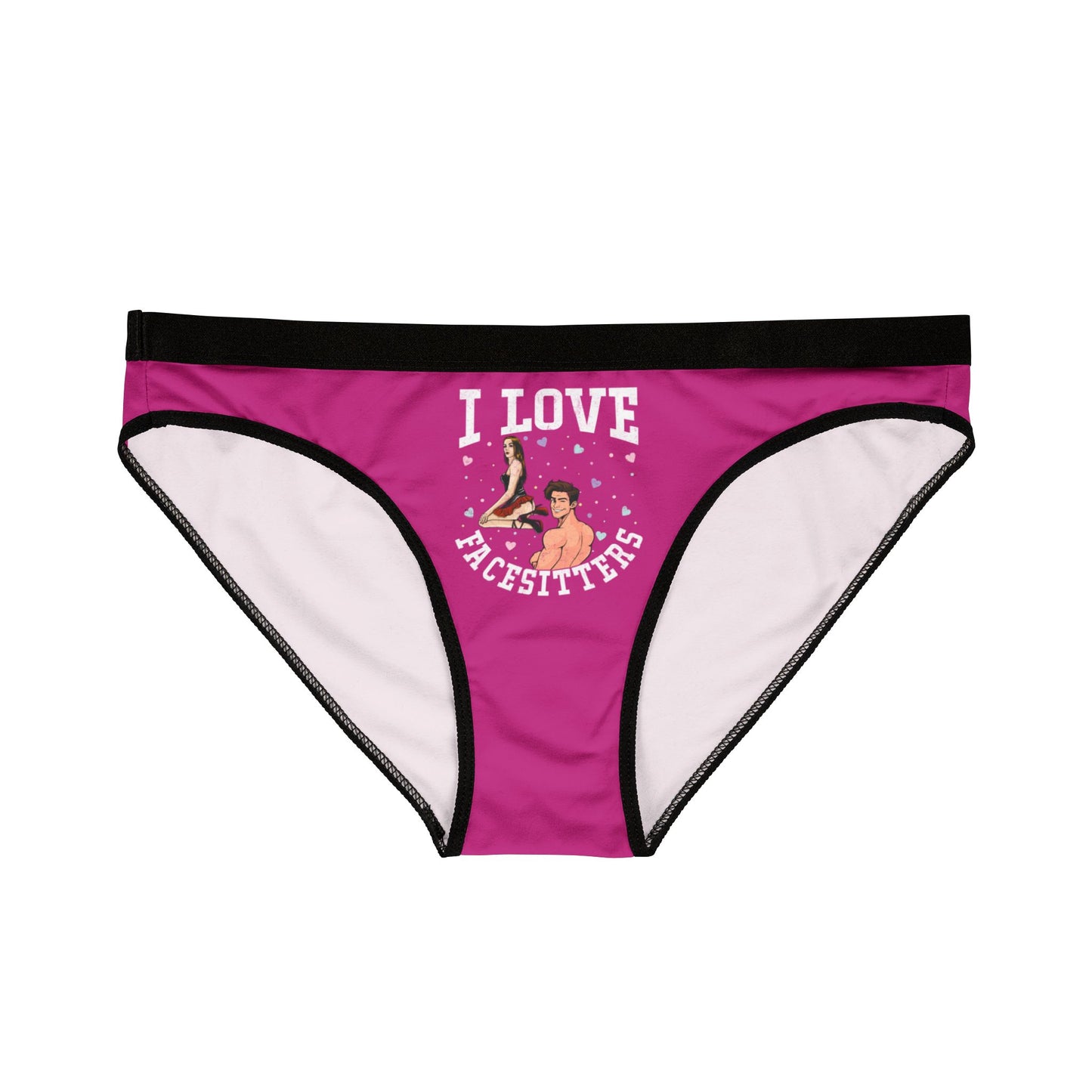 I Love Facesitters - Pink - Women's Underwear (AOP)