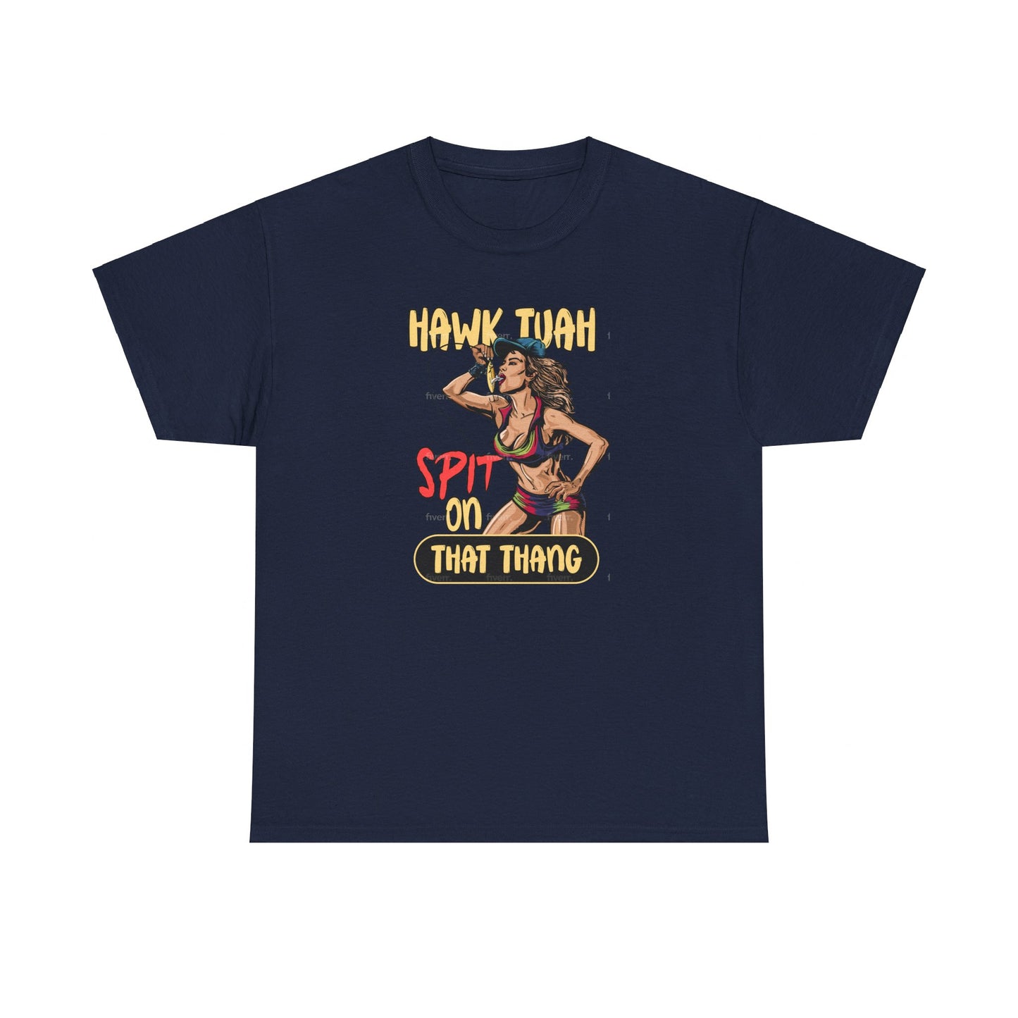 Hawk Tuah Spit on That Thang - Woman Spits on Fishing Lure - Unisex Heavy Cotton Tee