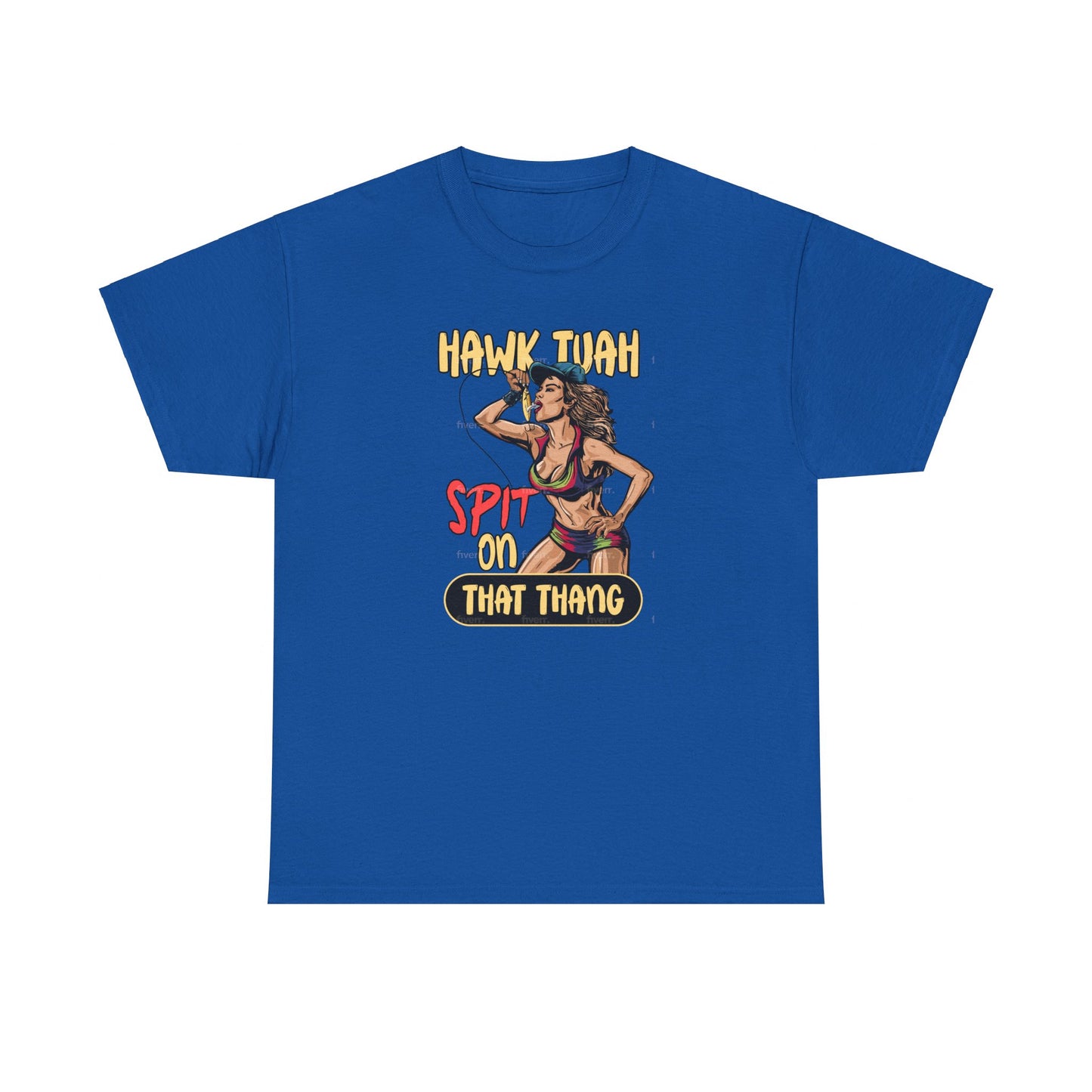 Hawk Tuah Spit on That Thang - Woman Spits on Fishing Lure - Unisex Heavy Cotton Tee