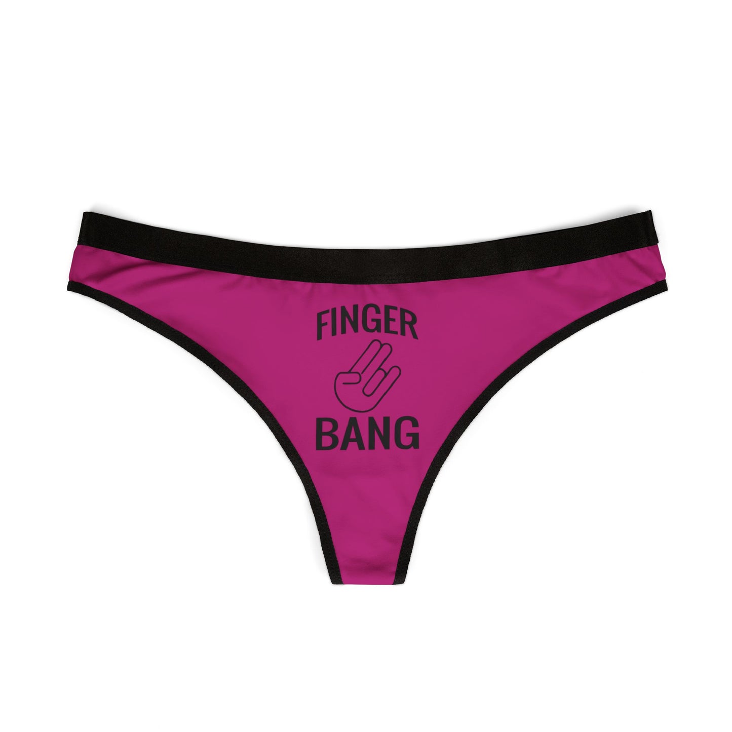 Finger Bang - Pink - Women's Thongs (AOP)