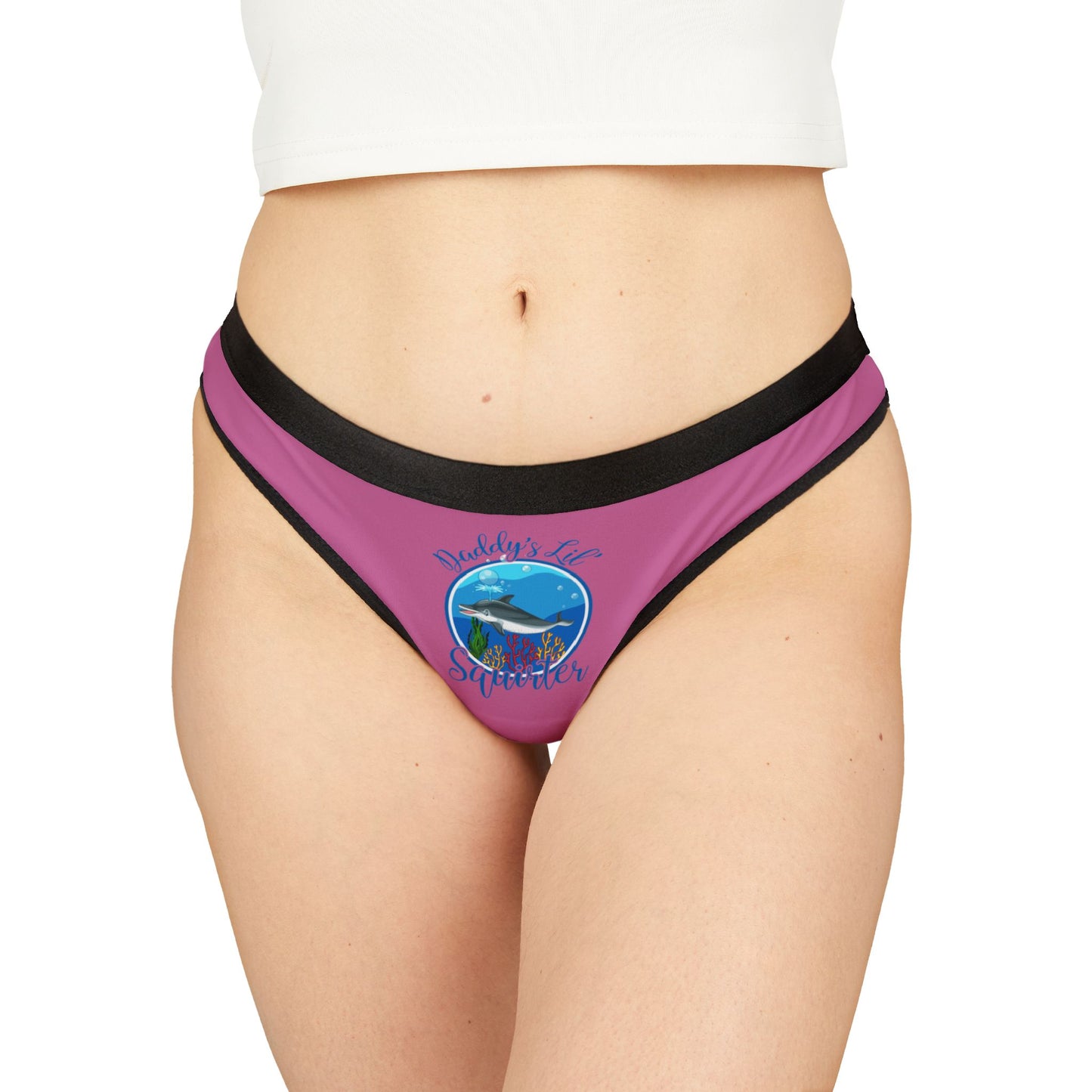 Daddy's Lil' Squirter - Light Pink - Women's Thongs (AOP)