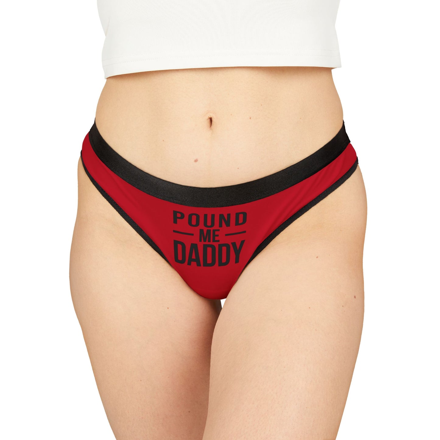 Pound Me Daddy - Red - Women's Thongs (AOP)