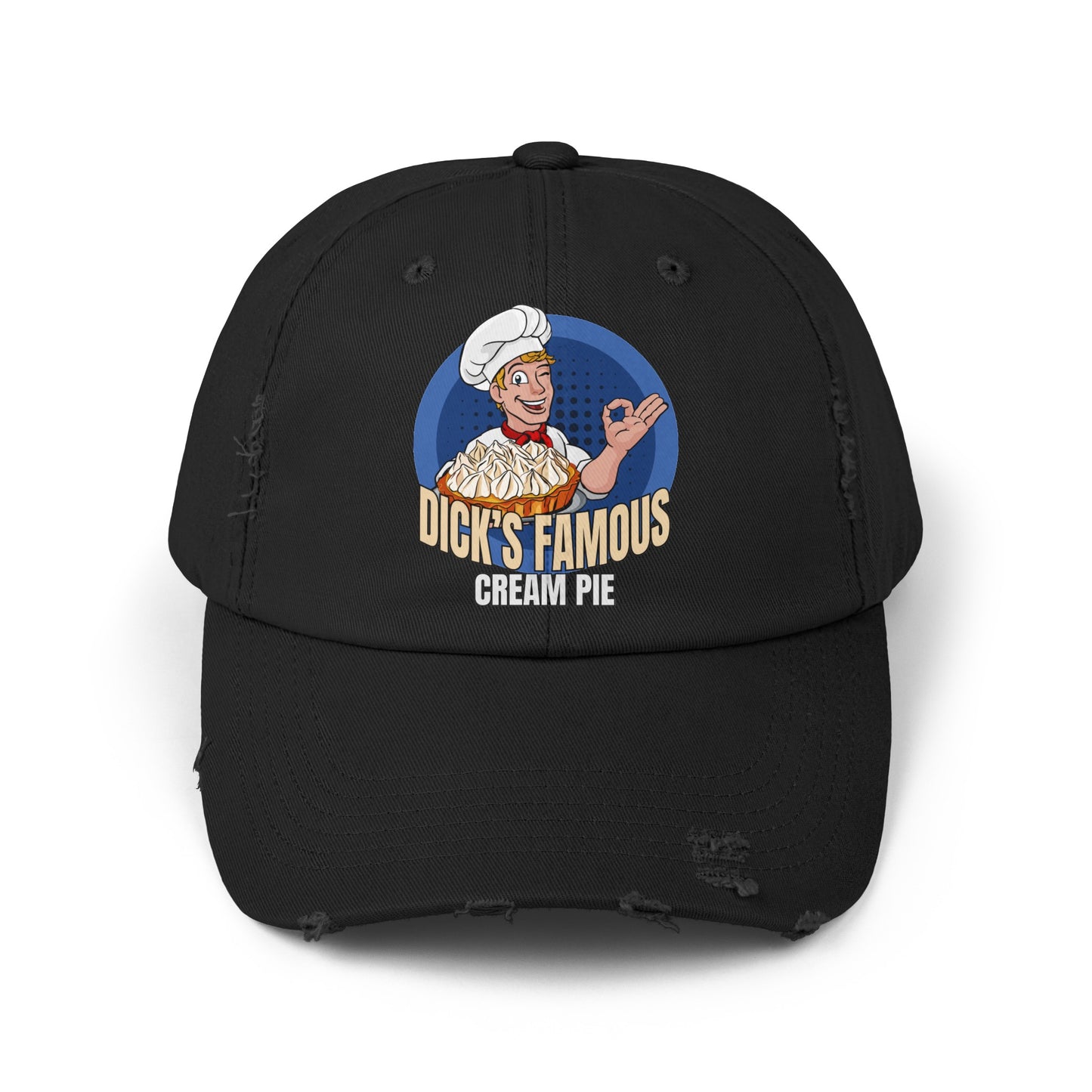 Dick's Famous Cream Pie - Funny Unisex Distressed Cap