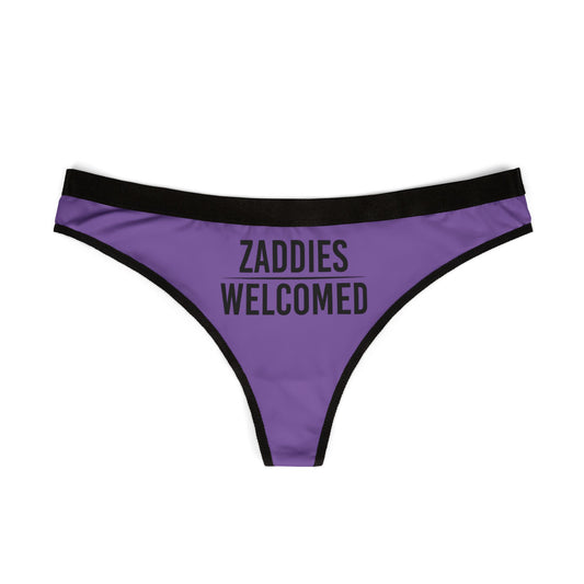 Zaddies Welcomed - Light Purple - Women's Thongs (AOP)