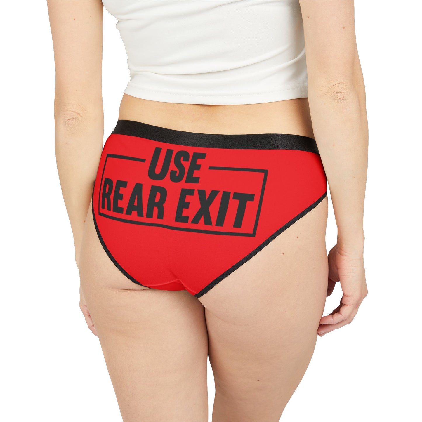 Use Rear Exit - Red - Women's Underwear (AOP)