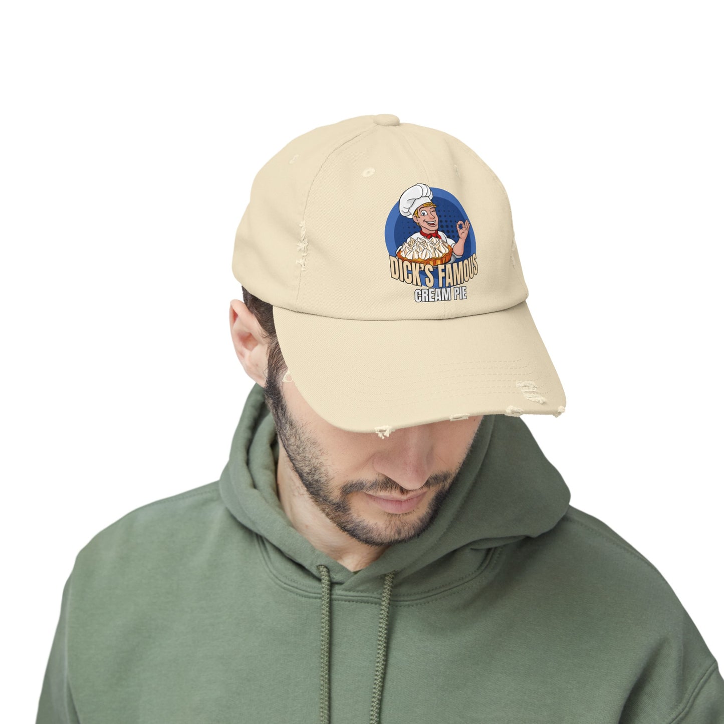 Dick's Famous Cream Pie - Funny Unisex Distressed Cap