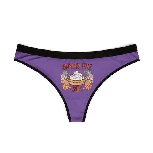 Cream Pie Me -Light Purple - Women's Thongs (AOP)