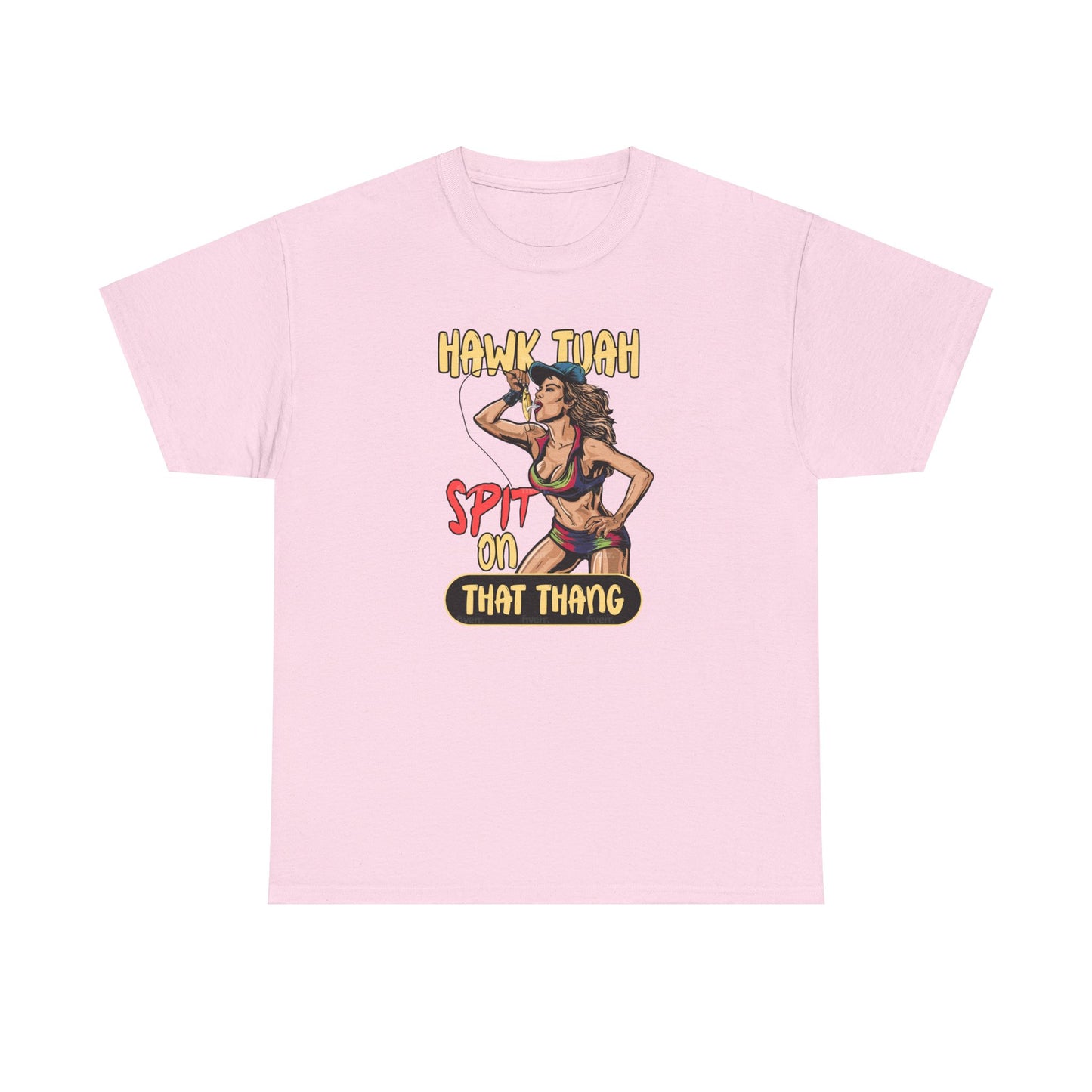Hawk Tuah Spit on That Thang - Woman Spits on Fishing Lure - Unisex Heavy Cotton Tee