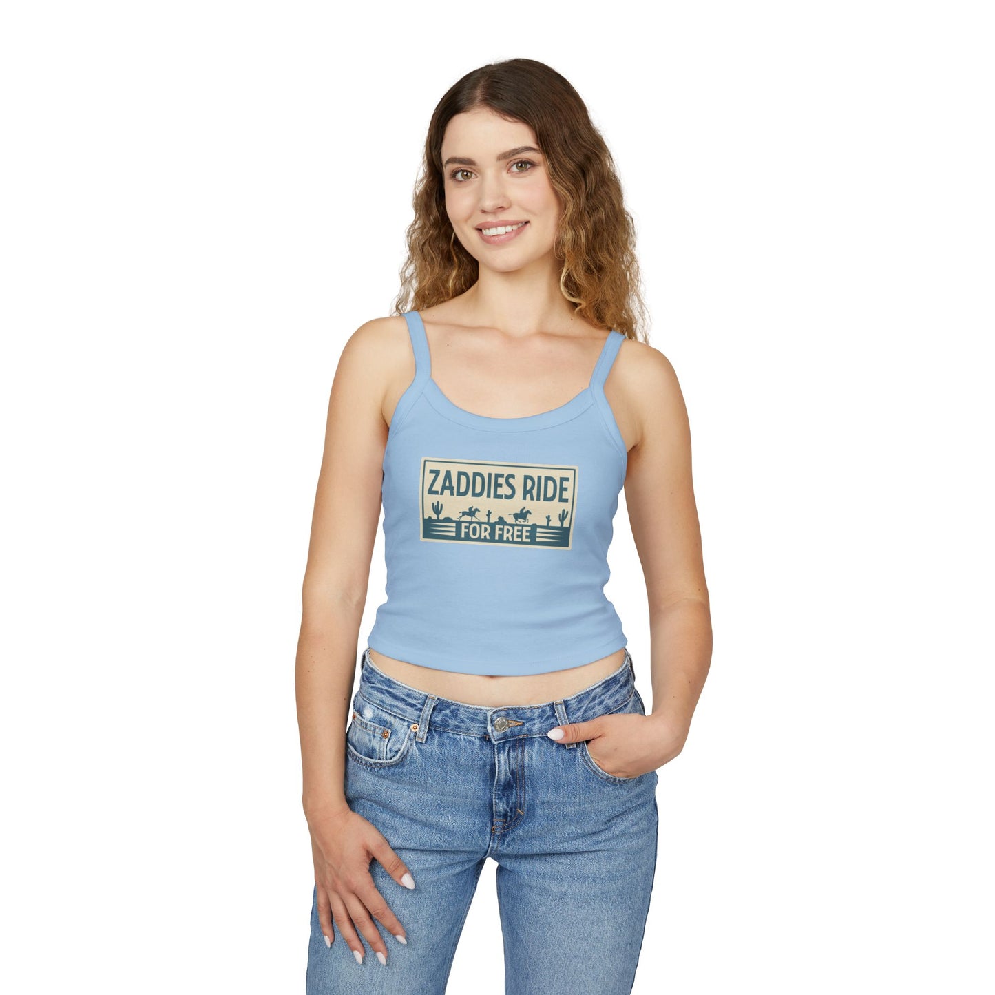 Zaddies Ride For Free - Women's Spaghetti Strap Tank Top