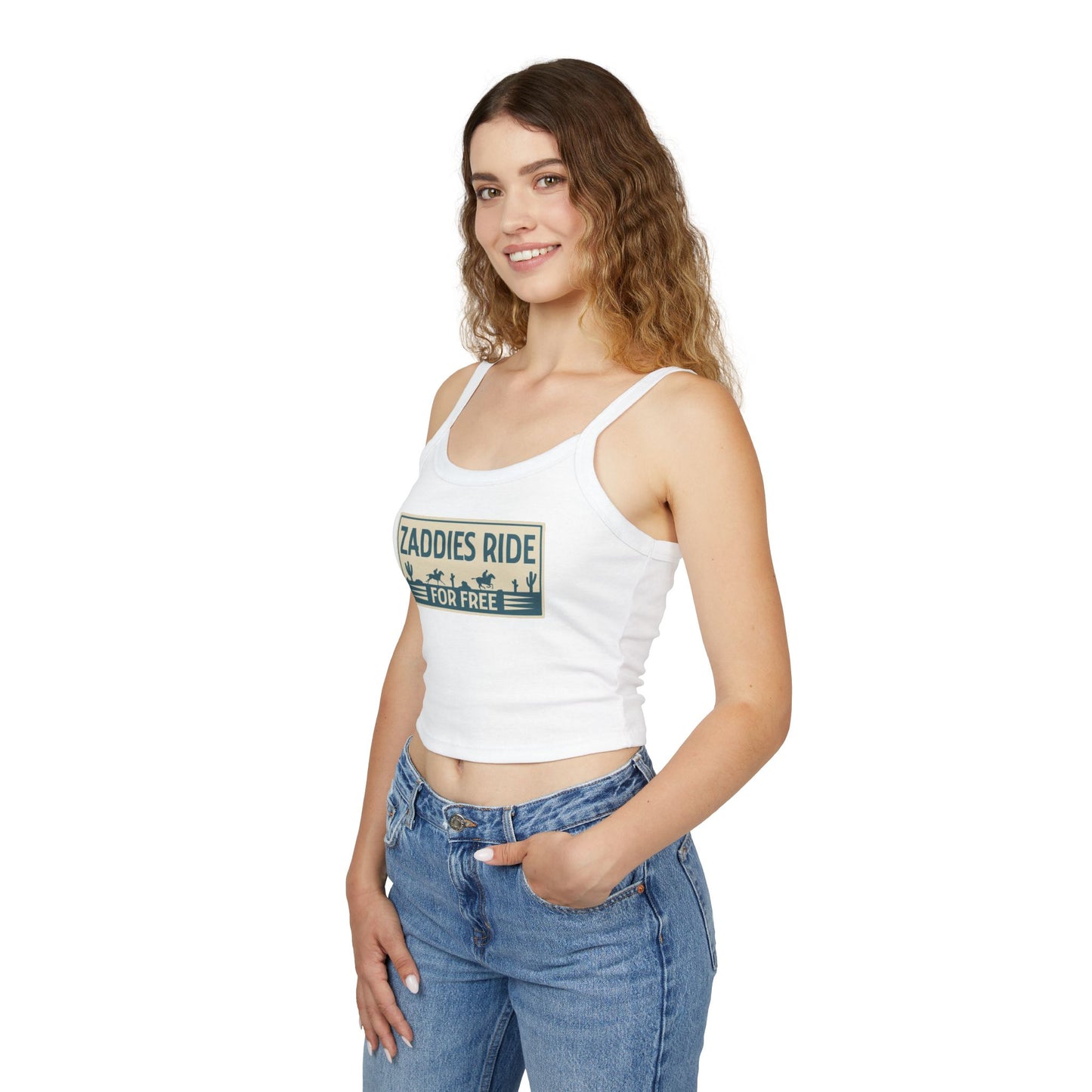 Zaddies Ride For Free - Women's Spaghetti Strap Tank Top