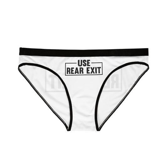 Use Rear Exit - White - Women's Underwear (AOP)