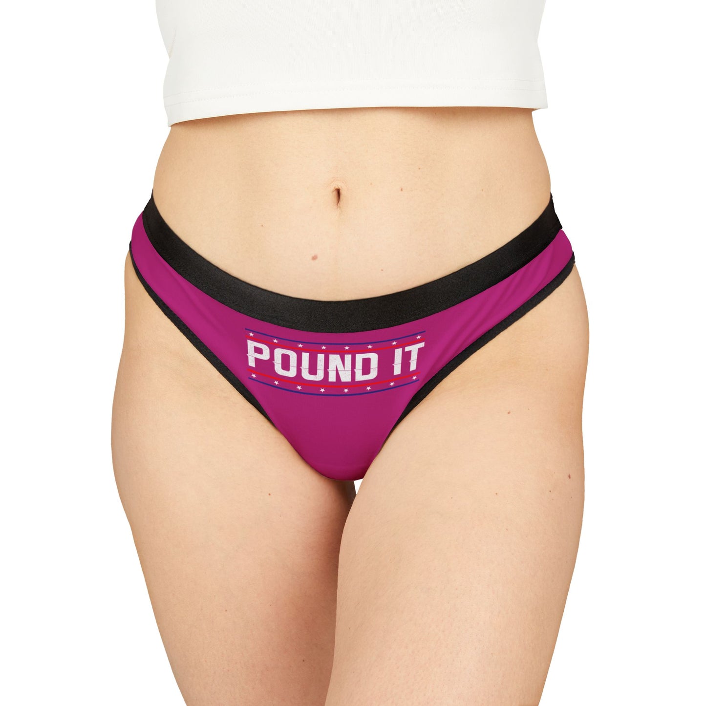 Pound It - Pink - Women's Thongs (AOP)
