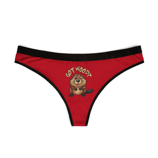 Got Wood? - Red - Women's Thongs (AOP)