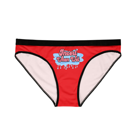 Insert When Wet - Red - Women's Underwear (AOP)