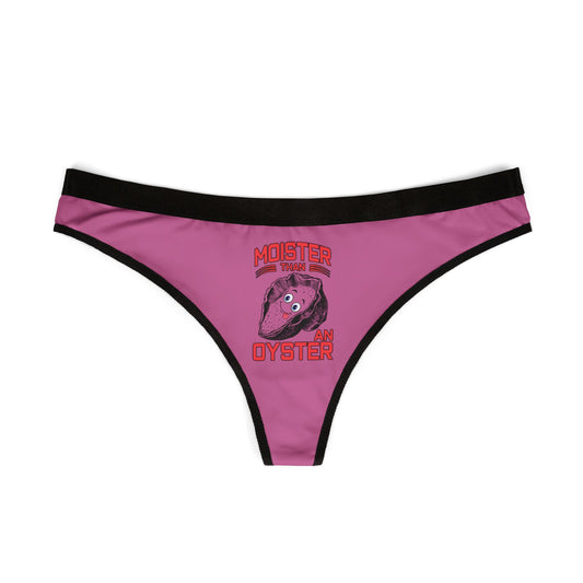Moister Than An Oyster - Light Pink - Women's Thongs (AOP)