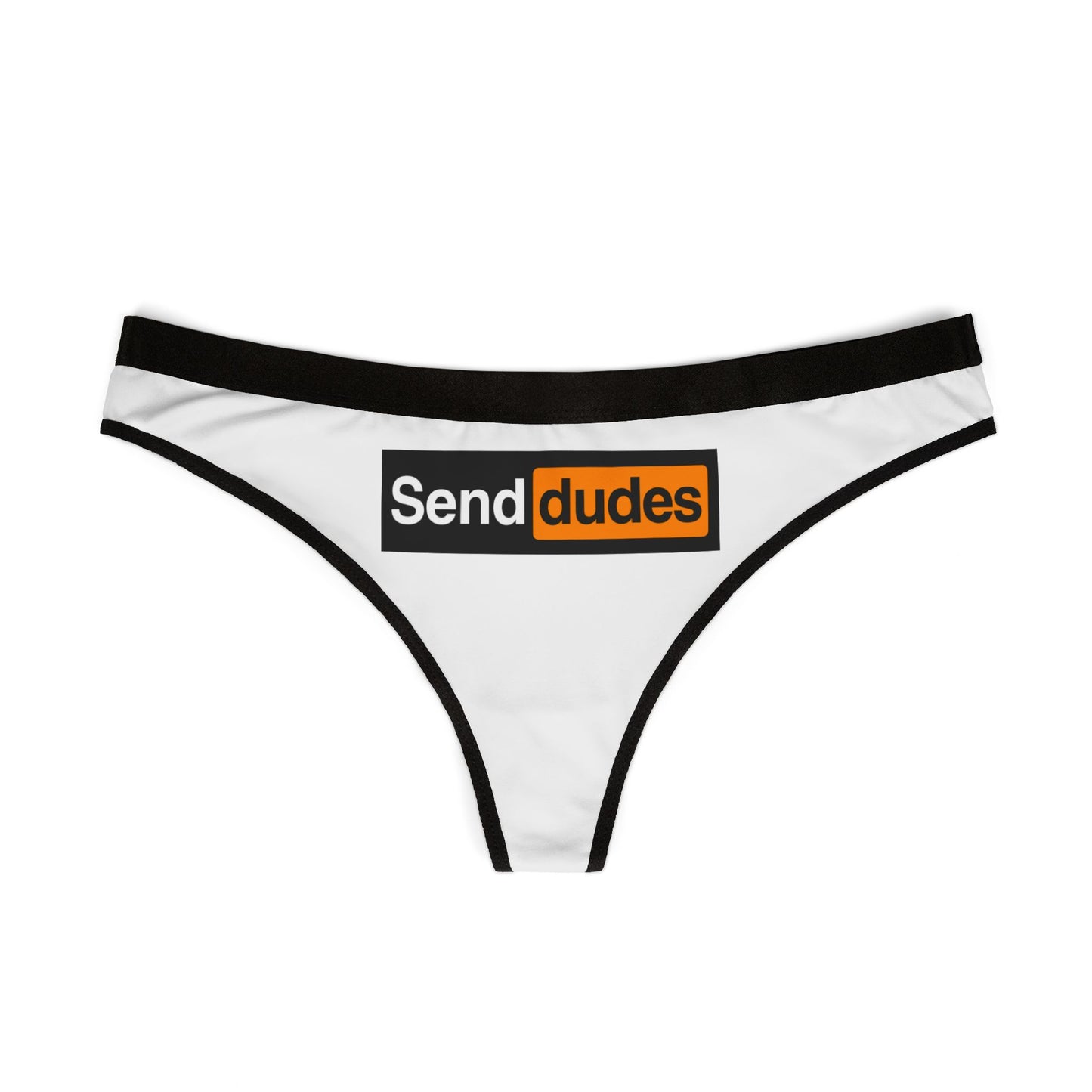 Send Dudes - White - Women's Thongs (AOP)