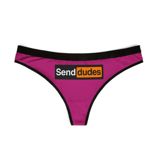 Send Dudes - Pink - Women's Thongs (AOP)