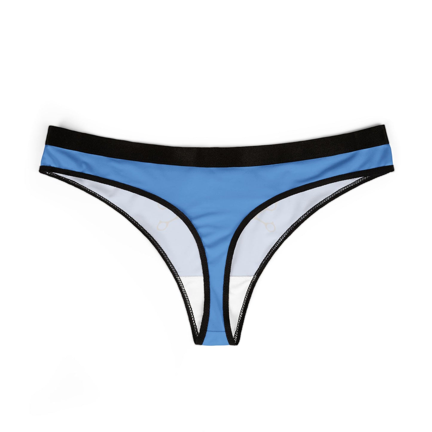 Let's Scissor - Blue - Women's Thongs (AOP)