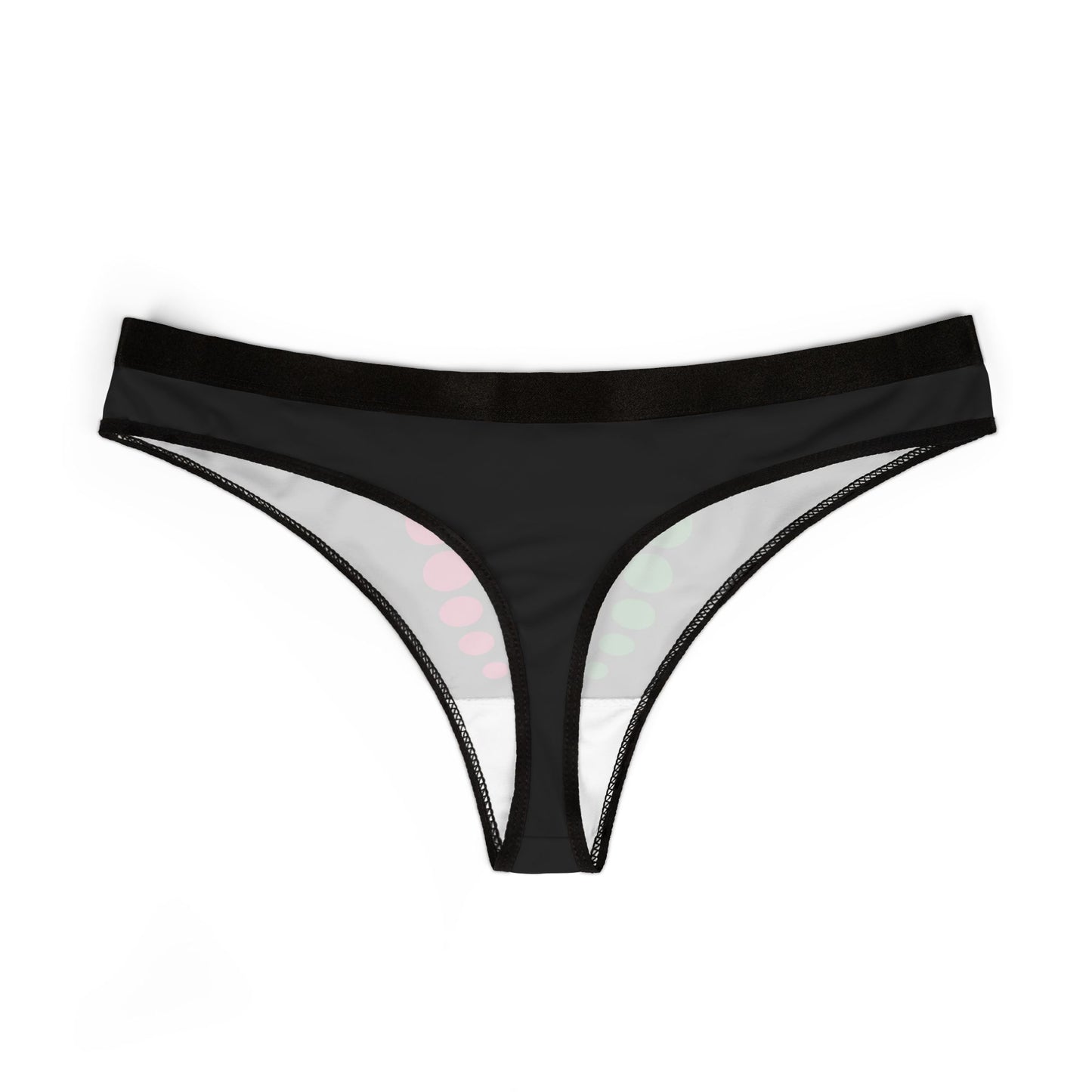 Finger Twister - Black - Women's Thongs (AOP)