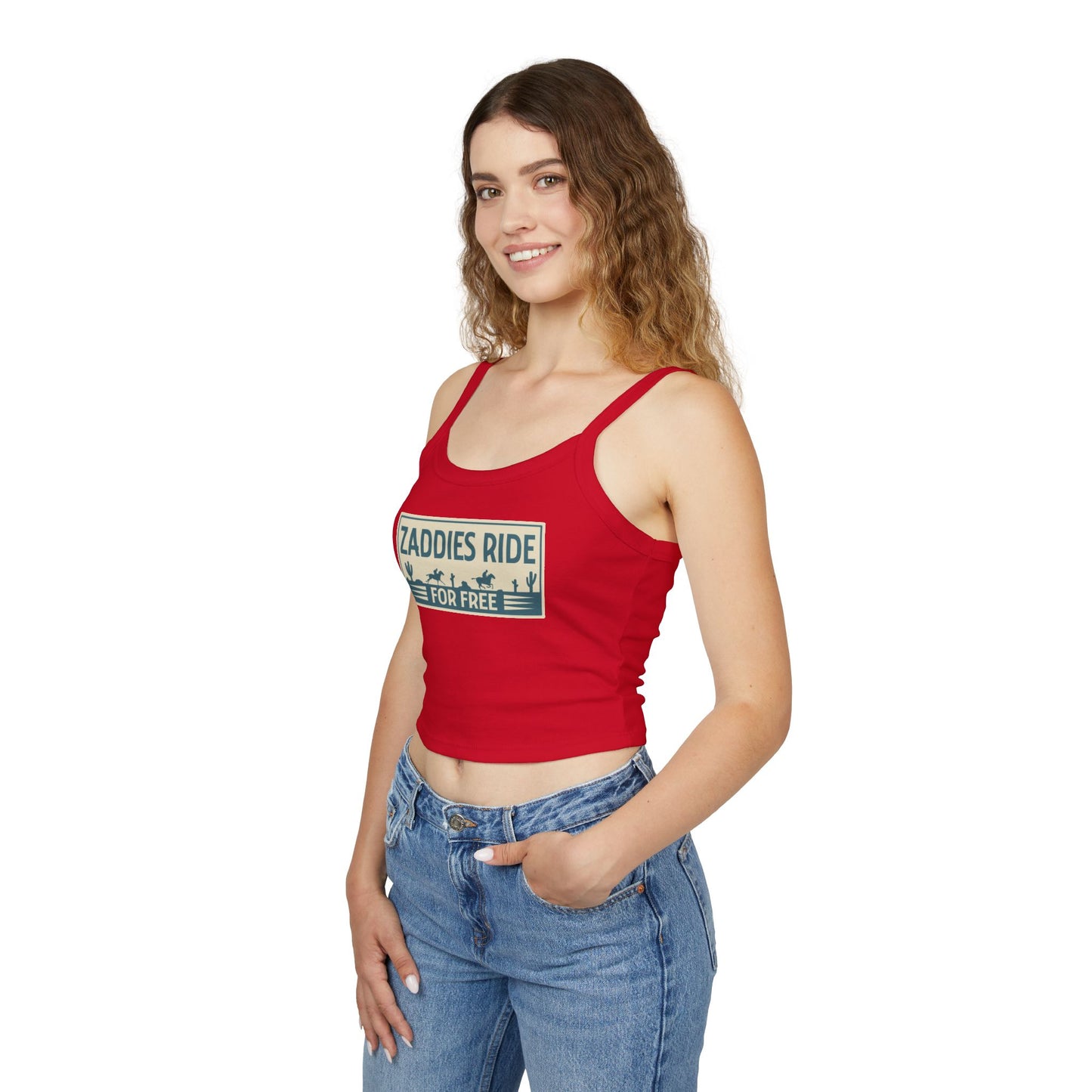 Zaddies Ride For Free - Women's Spaghetti Strap Tank Top