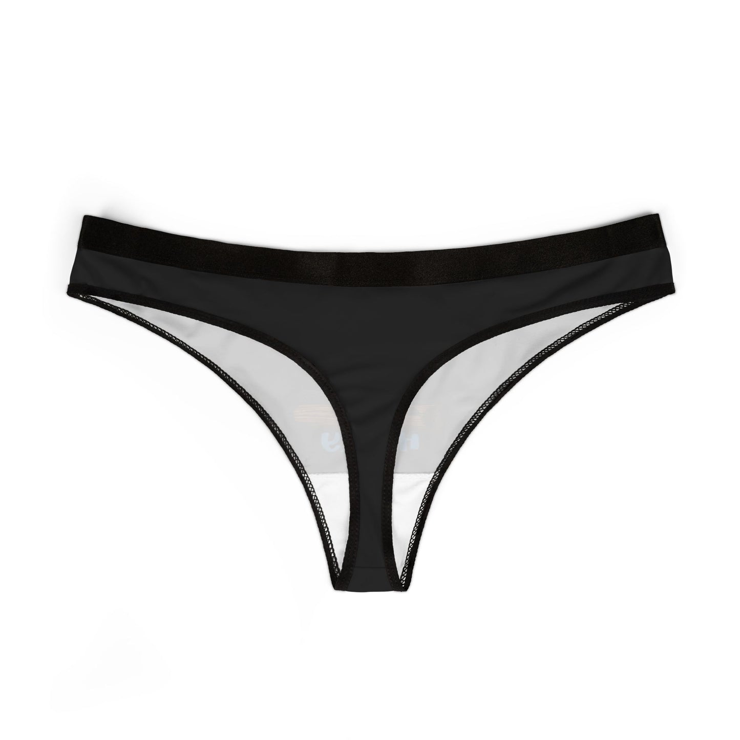 Not All Beavers Are Hairy - Black - Women's Thongs (AOP)