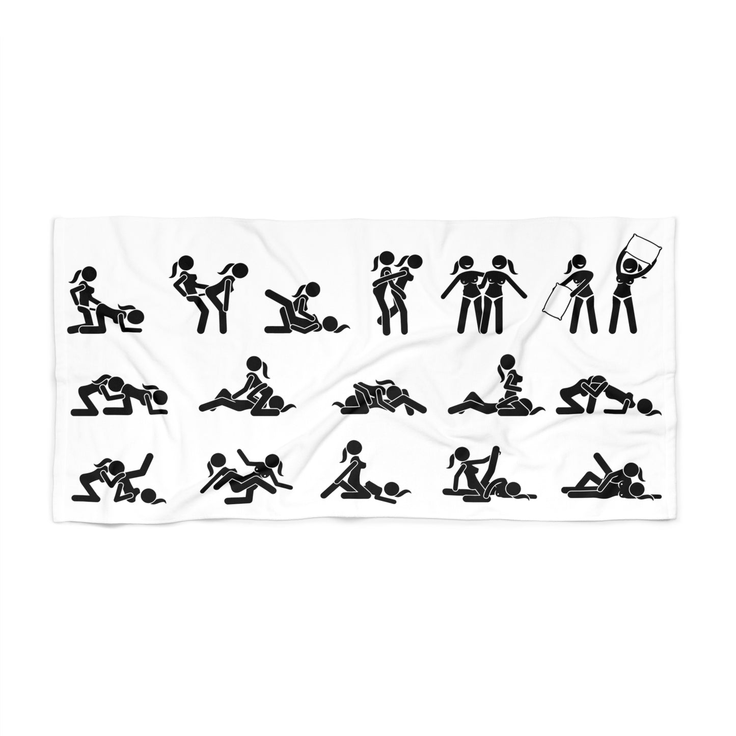 Lesbian Naughty Sex Positions - Beach Towel