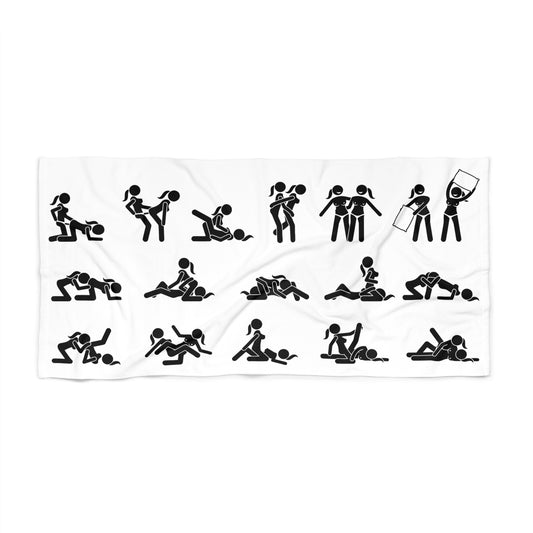 Lesbian Naughty Sex Positions - Beach Towel