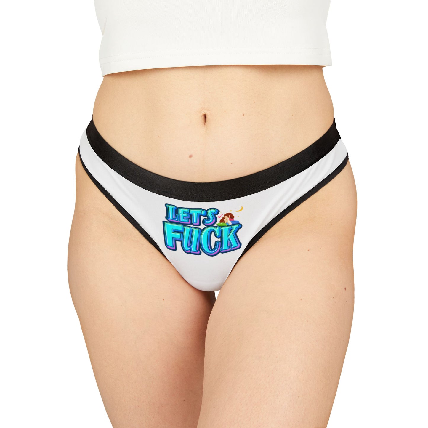 Let's Fuck - White - Women's Thongs (AOP)