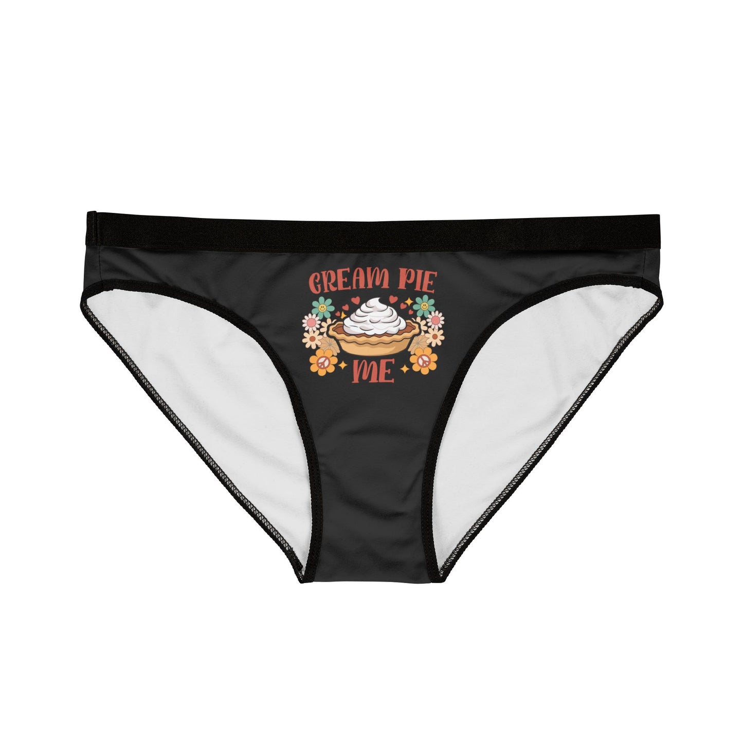 Cream Pie Me - Black - Women's Underwear (AOP)