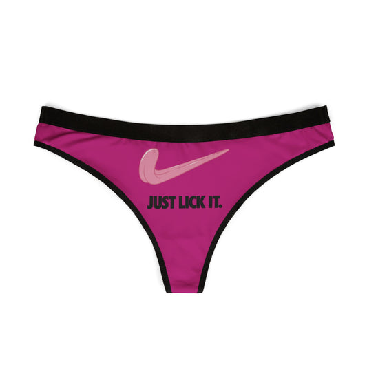 Just Lick It - Pink - Women's Thongs (AOP)